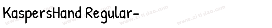 KaspersHand Regular字体转换